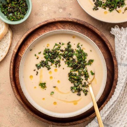 Creamy White Bean Soup with Sage Gremolata Recipe